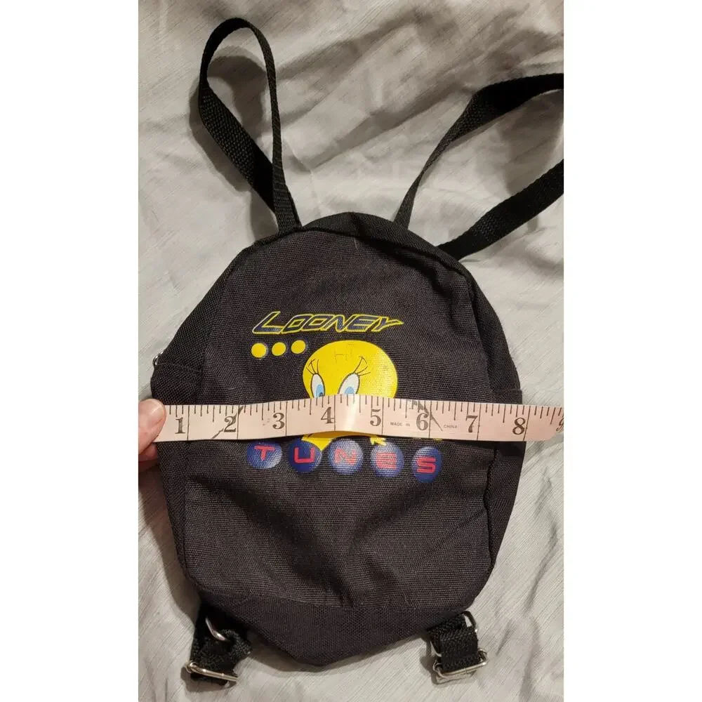 Vintage 90s Y2K Looney Tunes Tweety Bird Backpack Bag 1999 Blue Preppy